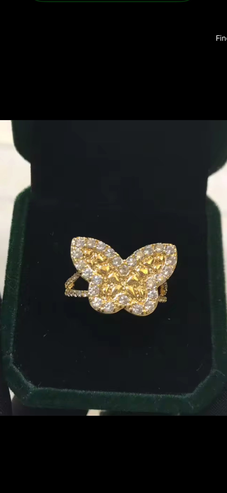 Gold Butterfly Ring